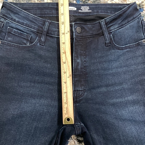 Old Navy 10 Short Rockstar Super Skinny High Rise Secret Slim Blue Jeans - Picture 5 of 8